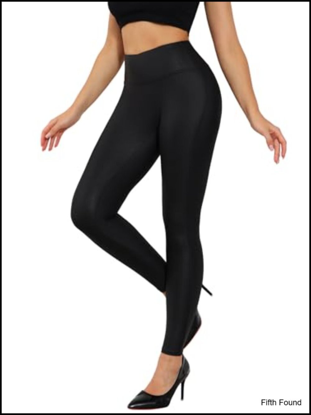 Faux Leather High Waist Skinny Leggings Stretch Bodycon Pants